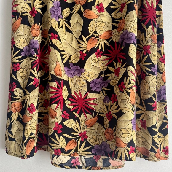 Vintage 90s Sag Harbor Petite Two Piece Floral Short Sleeve Button Midi Skirt - Picture 12 of 13